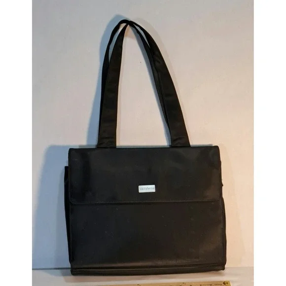 Kenneth Cole Reaction Black Nylon Laptop Briefcase Bag - Picture 8 of 12